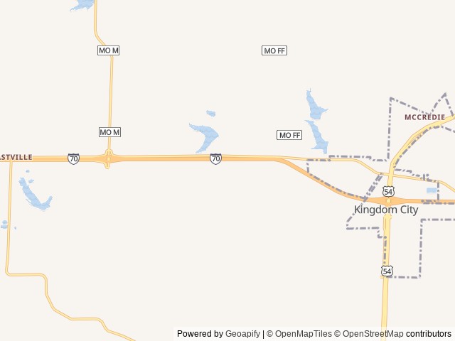 Map for 2021 Forest River RV Wildwood 26DBUD near Kingdom City, MO
