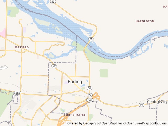 Map of Springhill location at Barling, AR, United States