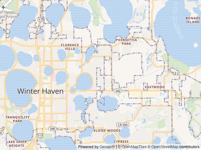 Map for Stacy's Toy Hauler Pet/Kid friendly RV near Winter Haven, FL