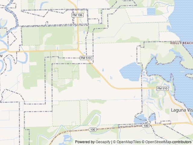 Map of Vista Haven RV Park location at Los Fresnos, TX, United States