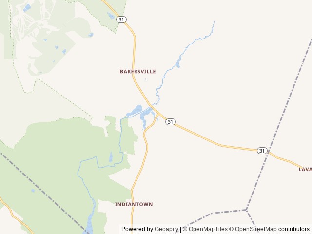 Map of Pioneer Lakes location at Somerset, PA, United States