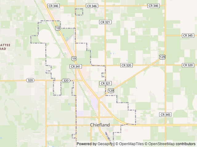 Map of Southern Leisure location at Chiefland, FL, United States