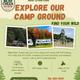 Collage-style promo showing RVs on sites, playground and park-like surroundings — good summary of campsites, hookups and family facilities on the property (comes from the site’s campground promotion content).