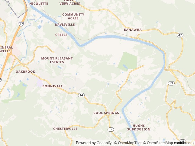 Map for 2024 Wildwood Bunkhouse – Sleeps 6, Starlink, Solar, Pets OK near Mineral Wells, OH