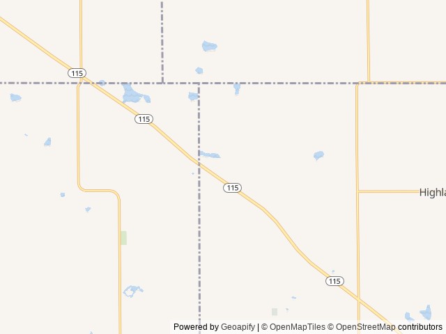 Map of Cadillac Woods Campground location at Tustin, MI, United States