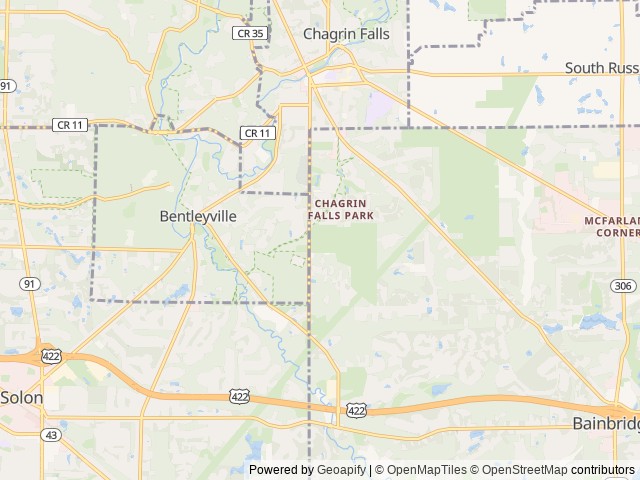 Map for Keystone Passport 3320BH near Chagrin Falls, PA