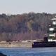 Barge traffic on the Tombigbee River.