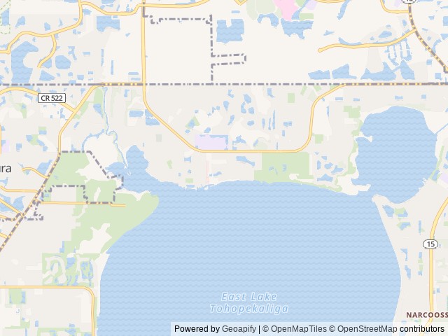 Map of East Toho RV Resort & Marina location at Kissimmee, FL, United States