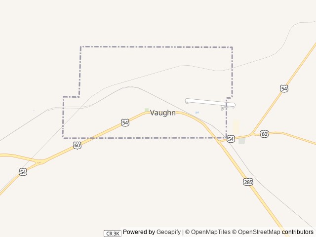 Map of Los Ranchos RV Park LLC location at Vaughn, NM, United States