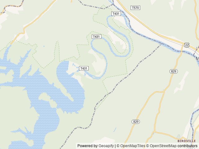 Map of Corbin's Island Picnic Shelter location at Hesston, PA, United States