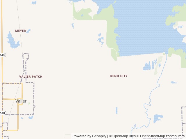 Map of South Sandusky Campground location at Sesser, IL, United States