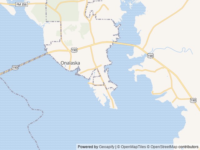 Map of The Village at the Lake location at Onalaska, TX, United States