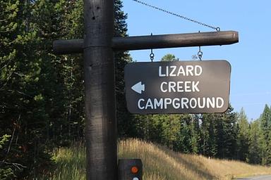Lizard Creek Campground Sign