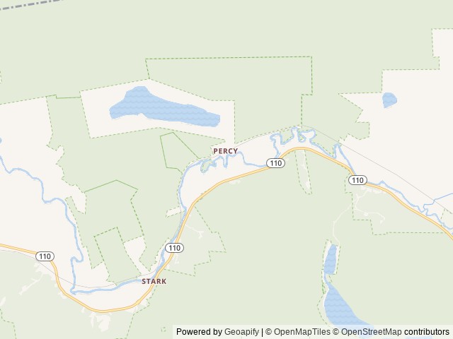 Map of Mountain Valley Campground location at Stark, NH, United States