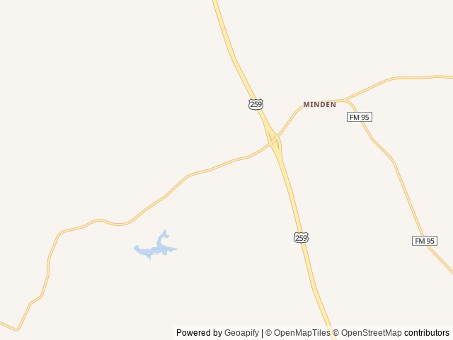 Map of Yellow Rose Canyon RV Park location at Mount Enterprise, TX, United States
