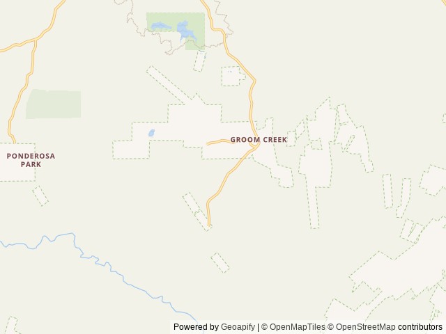 Map of Groom Creek Horse Camp location at Prescott, AZ, United States