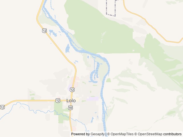Map of God's Country Camping / Reservations Required location at Lolo, MT, United States