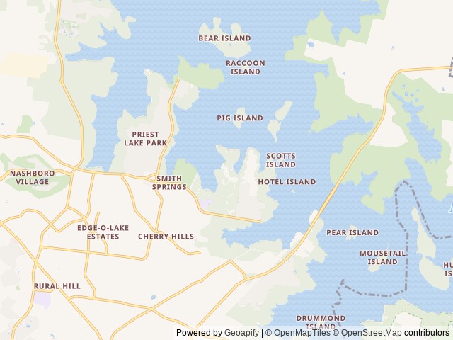 Map of Smith Springs location at Antioch, TN, United States