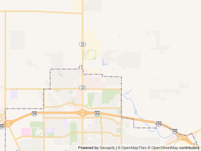 Map of North Park Campground location at Dickinson, ND, United States