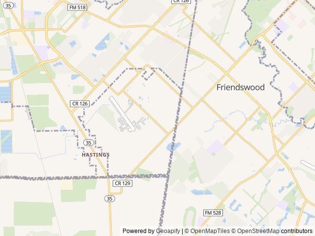 Map of Harvest Acres RV Park location at Pearland, TX, United States