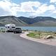 Campsite on the reservoir.
