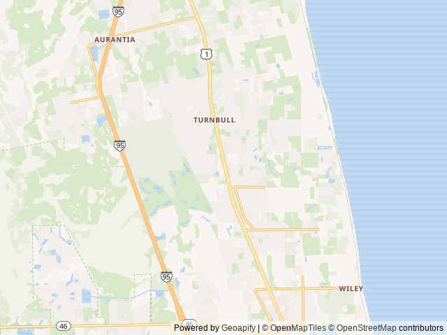 Map of Holiday Village RV Park location at Mims, FL, United States