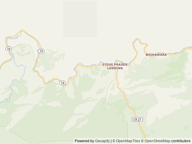Map of Stove Prairie location at Morrison, CO, United States