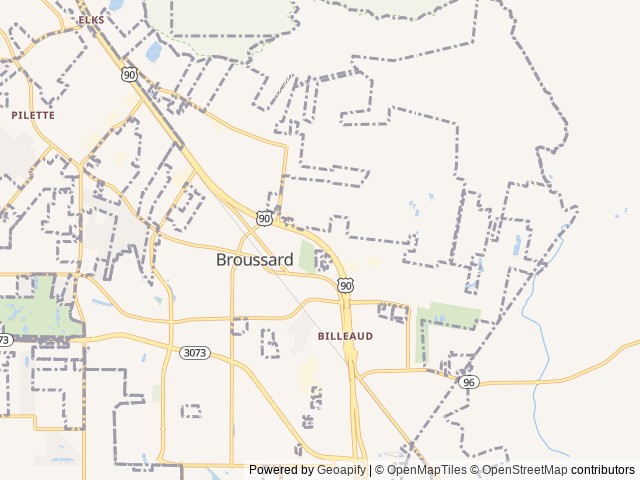 Map of Maxie's Campground location at Broussard, LA, United States