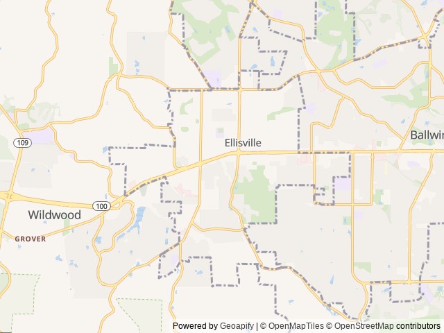 Map for 2023 Thor THOR FOURWINDS near Ellisville, MO