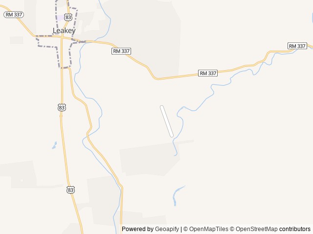 Map of Rio Bella Resort location at Rio Frio, TX, United States