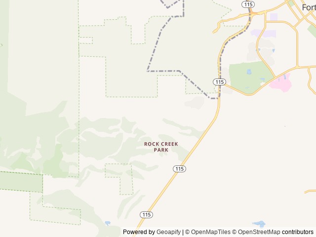 Map of Golden Eagle Campground location at Colorado Springs, CO, United States