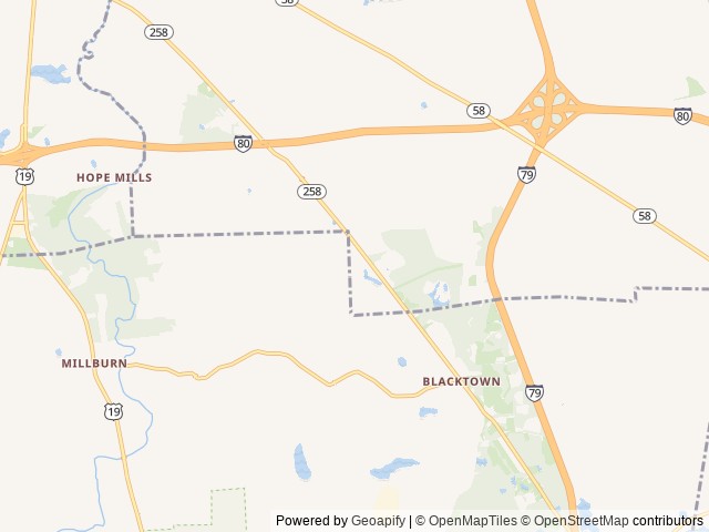Map of Mercer / Grove City KOA Holiday location at Mercer, PA, United States