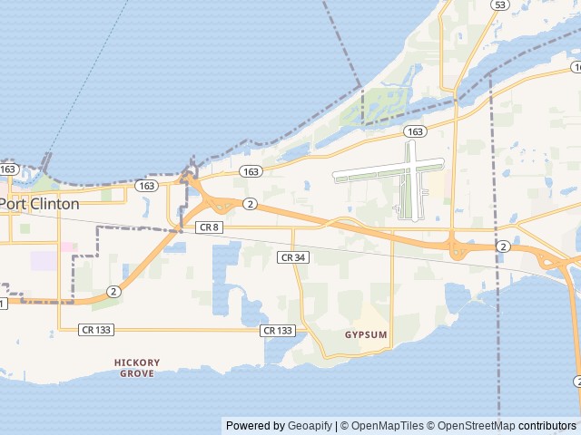 Map of Tall Timbers Campground Resort location at Sandusky, OH, United States