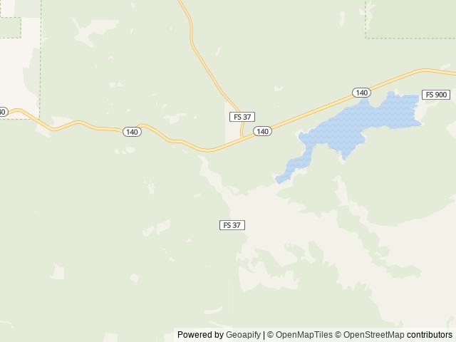 Map of North Fork Campground (OR) location at Prospect, OR, United States