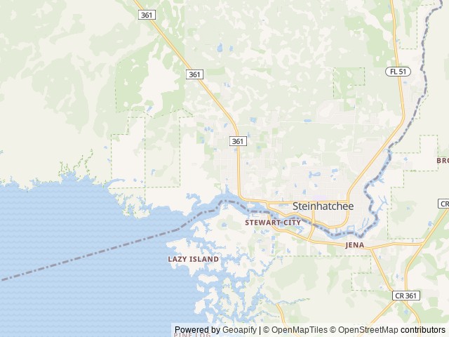 Map of Sunset Venues location at Steinhatchee, FL, United States