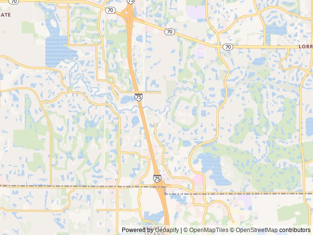 Map of Linger Lodge RV Park location at Bradenton, FL, United States
