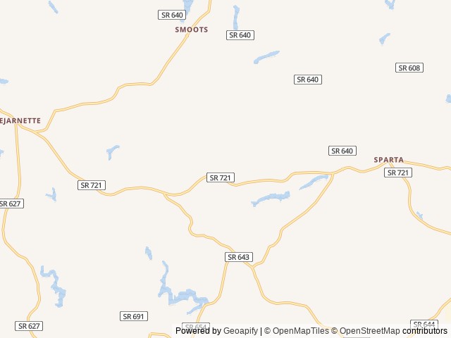 Map of Sparta Pines RV & Campground location at Milford, VA, United States