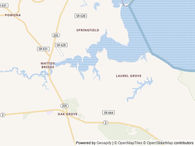 Map of Thousand Trails Harbor View location at Colonial Beach, VA, United States