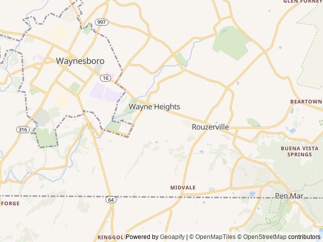 Map for 2007 Holiday Rambler Neptune 37 PBQ near Waynesboro, VA