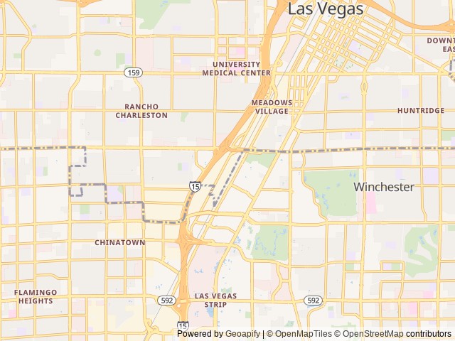 Map of The RV Park at Circus Circus Las Vegas location at Las Vegas, NV, United States