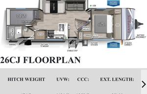 2024 Forest River RV Campsite Reserve 26CJ