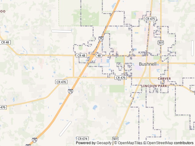 Map of BHL Blueberry Hill location at Bushnell, FL, United States