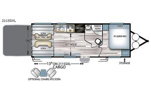 2017 Forest River 211SSXL Travel Trailer / Toyhauler