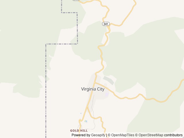 Map of Virginia City RV Park location at Virginia City, NV, United States