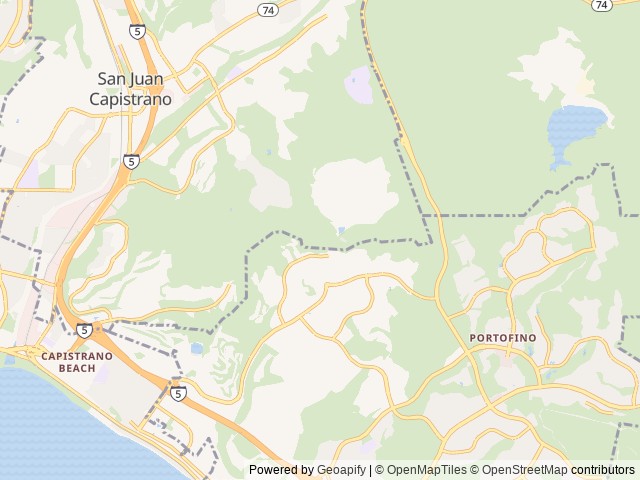 Map for Costal Family Vacation Rental near San Clemente, CA