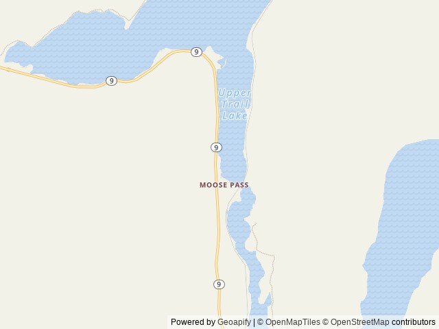 Map of Moose Pass Campground location at Moose Pass, AK, United States