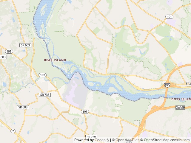 Map of Marsden Tract Group Campsite location at Williamsport, MD, United States