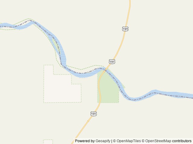 Map of James Kipp Campground location at Lewistown, MT, United States