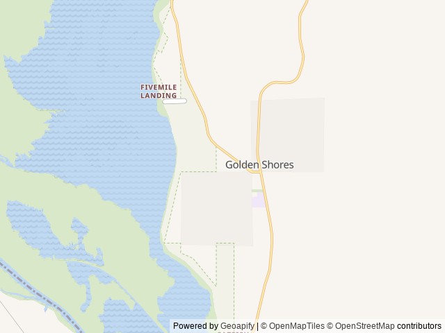 Map of Route 66 Golden Shores RV Park location at Topock, AZ, United States