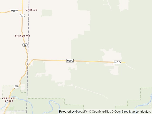 Map of Mountain View RV Park location at Mountain View, MO, United States